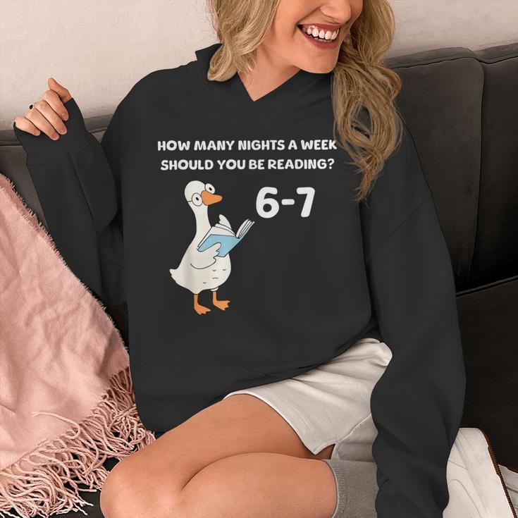 Goose Reading 67 Six Seven Meme Teacher Book Lover Unisex Hoodie