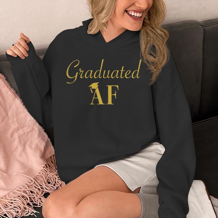 GradShirt For Women Graduated AF Graduation GIft Unisex Hoodie
