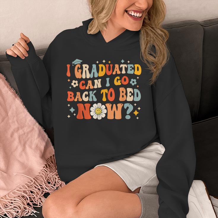 I Graduated Can I Go Back To Bed Now Graduation Groovy Unisex Hoodie