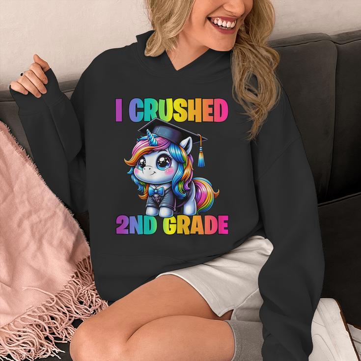 Graduation I Crushed 2nd Grade Unicorn Girls Grad Magical Unisex Hoodie