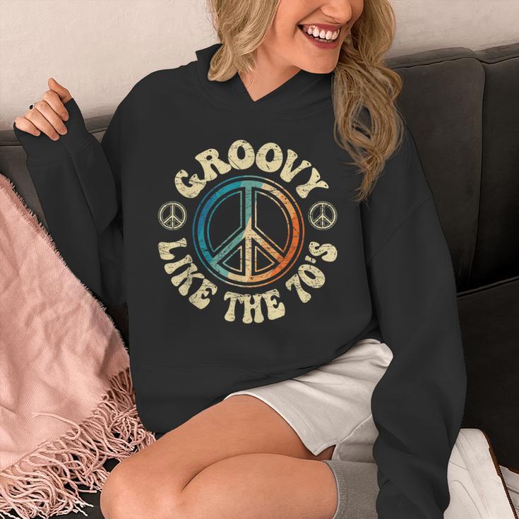 Groovy Like The 70s Peace Aesthetic Nostalgia 1970's Retro Unisex Hoodie Groovy Like The 70s Peace Aesthetic Nostalgia 1970's Retro Unisex Hoodie