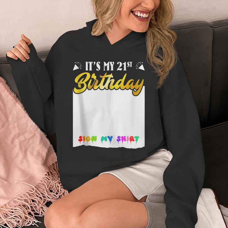 Guestbook My 21st Birthday Sign My Shirt Birthday Party Unisex Hoodie Guestbook My 21st Birthday Sign My Shirt Birthday Party Unisex Hoodie