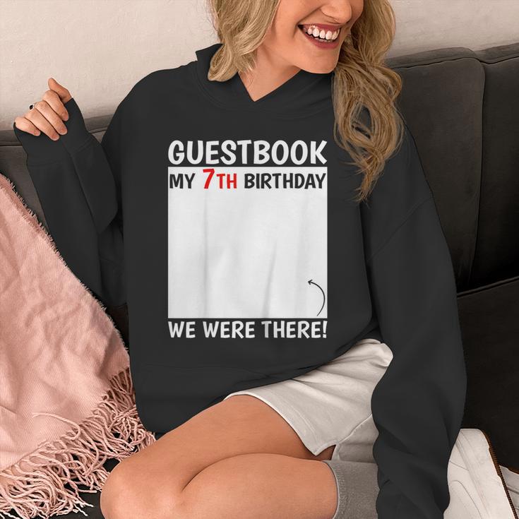 Guestbook 7th Birthday 7 Year Old Born 2018 Bday Unisex Hoodie Guestbook 7th Birthday 7 Year Old Born 2018 Bday Unisex Hoodie