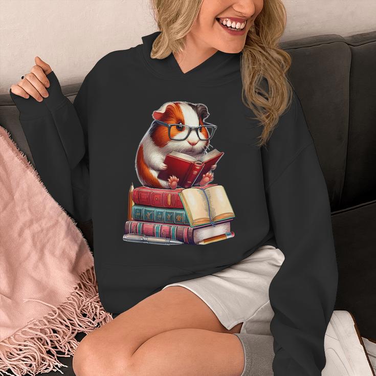 Guinea Pig Reading Books Matching Bookworm Readers Librarian Unisex Hoodie