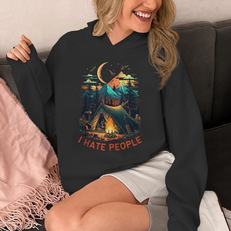 I Hate People Id Rather Be Camping Sarcastic Introvert Unisex Hoodie
