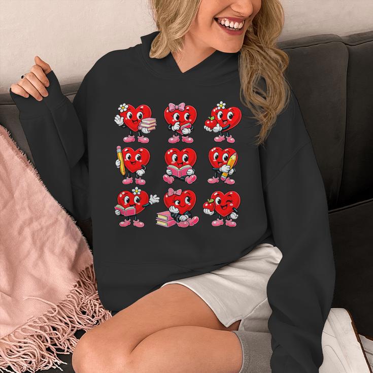 Heart Reading Books Valentine’s Day Girl And Boy Book Lovers Unisex Hoodie