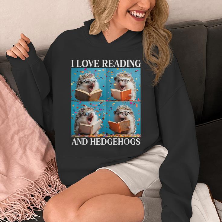 Hedgehog Love Reading And Hedgehogs Child Book Lover Unisex Hoodie