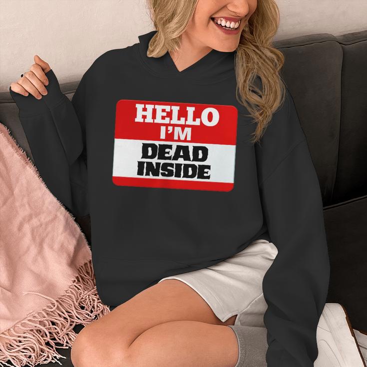 Hello I'm Dead Inside Name Tag Introvert Sarcastic Unisex Hoodie Hello I'm Dead Inside Name Tag Introvert Sarcastic Unisex Hoodie