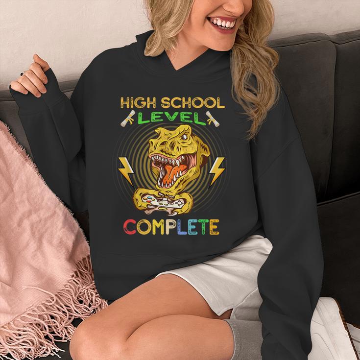 High School Level Complete Gamer Graduation Dinosaur 2021 Unisex Hoodie