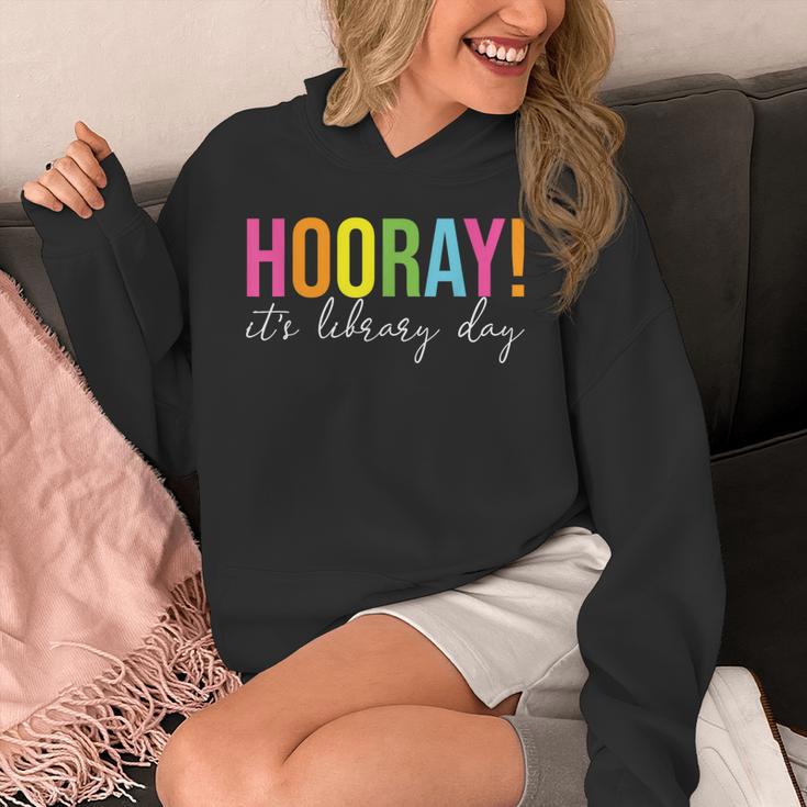 Hooray It's Library Day Teacher Reader Books Back To School Unisex Hoodie