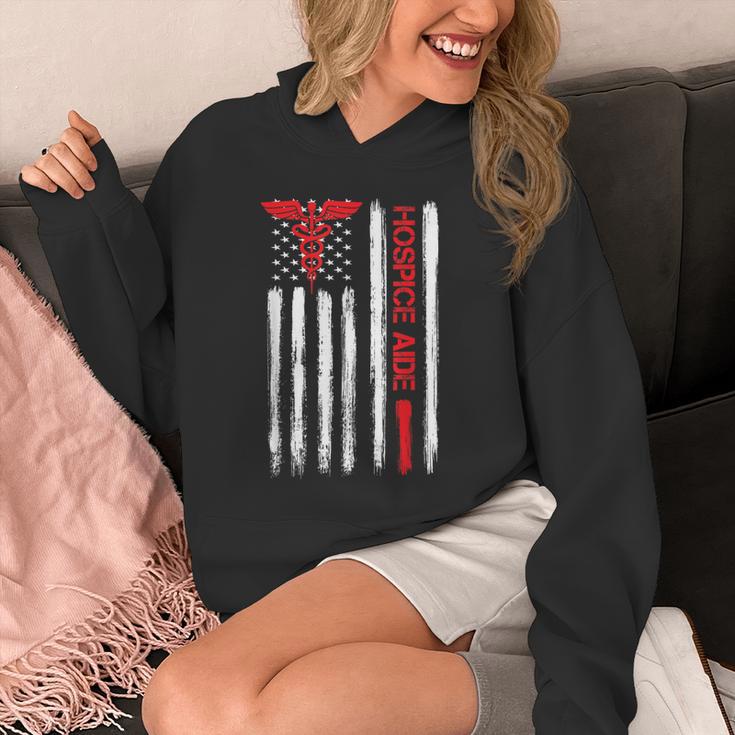 Hospice Aide American Flag Nurses Graduation Medical Unisex Hoodie