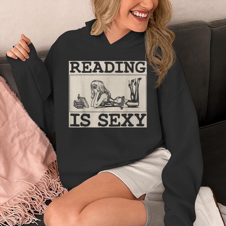 Hot Pin Up Girl Comic Book Vintage Reading Is Sexy Unisex Hoodie