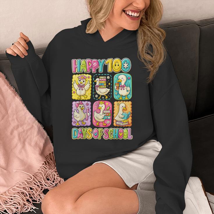 HUGvyn Happy 100 Days Of School Teacher Goose Preppy Books Unisex Hoodie HUGvyn Happy 100 Days Of School Teacher Goose Preppy Books Unisex Hoodie