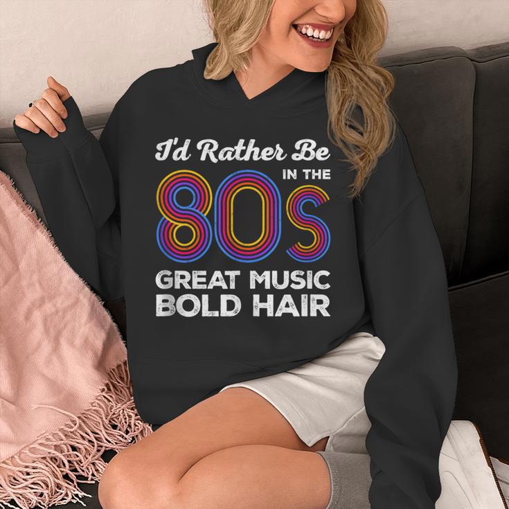 I'd Rather Be In The 80s Iconic Music Nostalgia Vintage Unisex Hoodie
