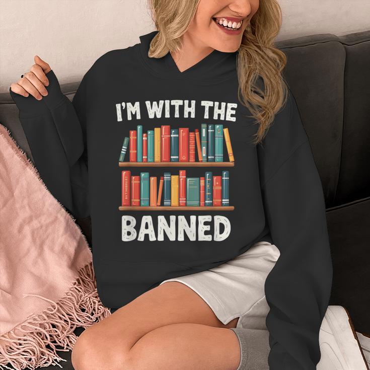 I'm With The Banned Librarian Banned Book Lover Reader Unisex Hoodie