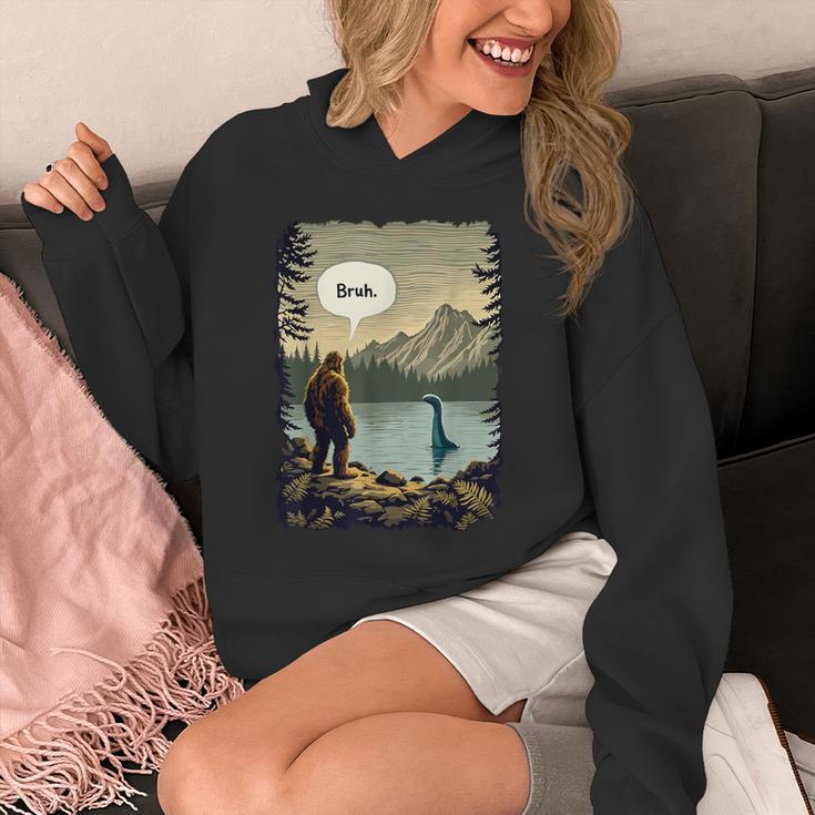 Introvert Bigfoot Sasquatch Loch Ness Monster Bruh Unisex Hoodie