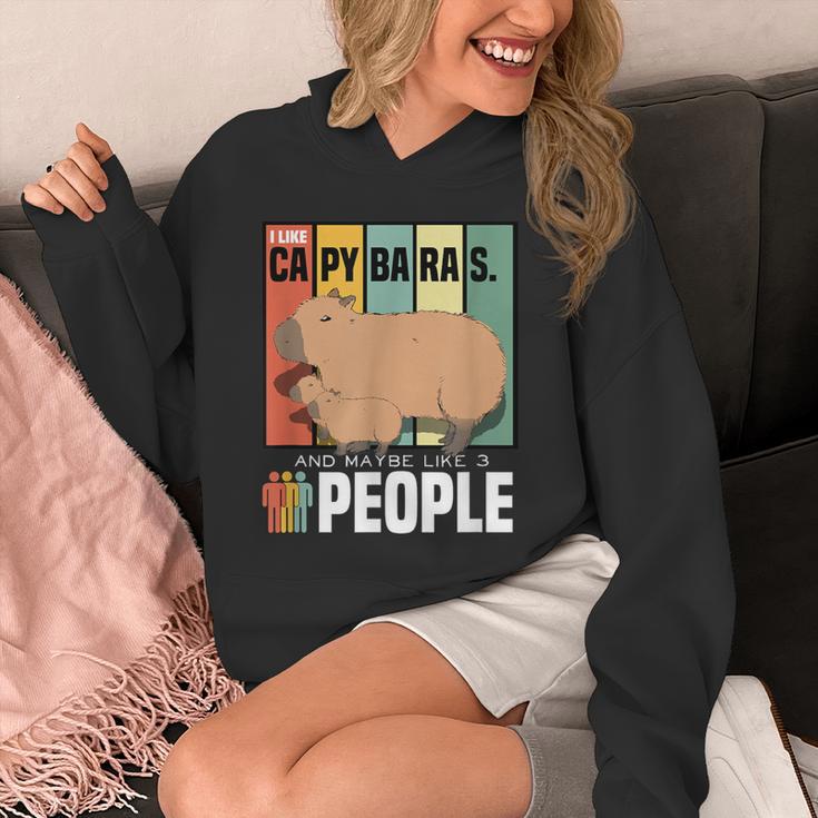 Introvert Capybara Rodent Animal Lover Antisocial Retro Unisex Hoodie