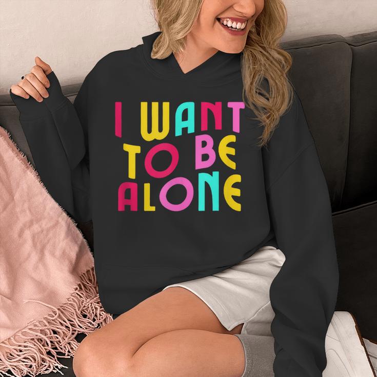 Introvert I Want To Be Alone Retro Wavy Unisex Hoodie Introvert I Want To Be Alone Retro Wavy Unisex Hoodie