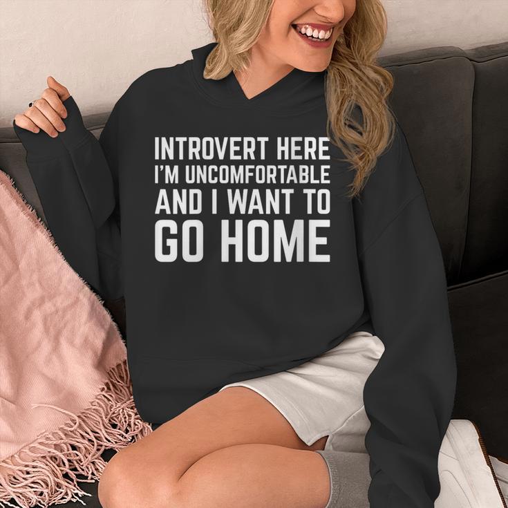 Introvert I Want To Go Home Homebody Loner Humor Unisex Hoodie