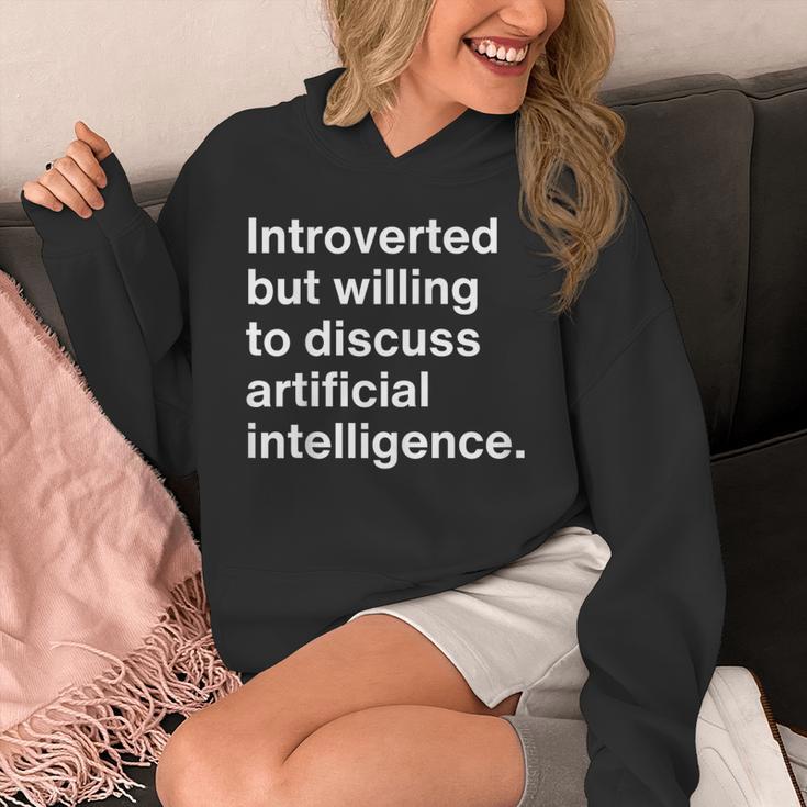 Introverted But Willing To Discuss AI Introverts Unisex Hoodie Introverted But Willing To Discuss AI Introverts Unisex Hoodie