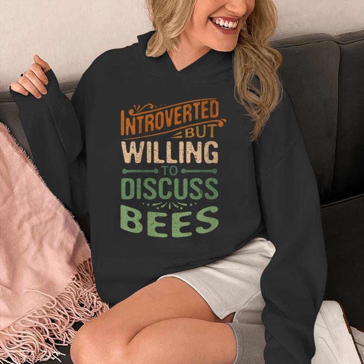 Introverted But Willing To Discuss Bees Animal Meme Unisex Hoodie Introverted But Willing To Discuss Bees Animal Meme Unisex Hoodie