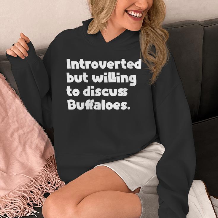 Introverted But Willing To Discuss Buffaloes Introvert Quote Unisex Hoodie