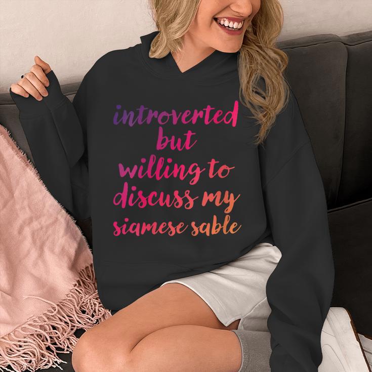 Introverted Willing To Discuss Siamese Sable Introvert Unisex Hoodie Introverted Willing To Discuss Siamese Sable Introvert Unisex Hoodie