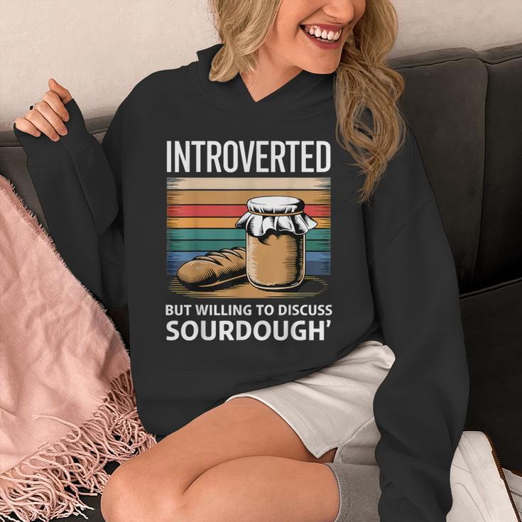 Introverted But Willing To Discuss Sourdough Vintage Baking Unisex Hoodie