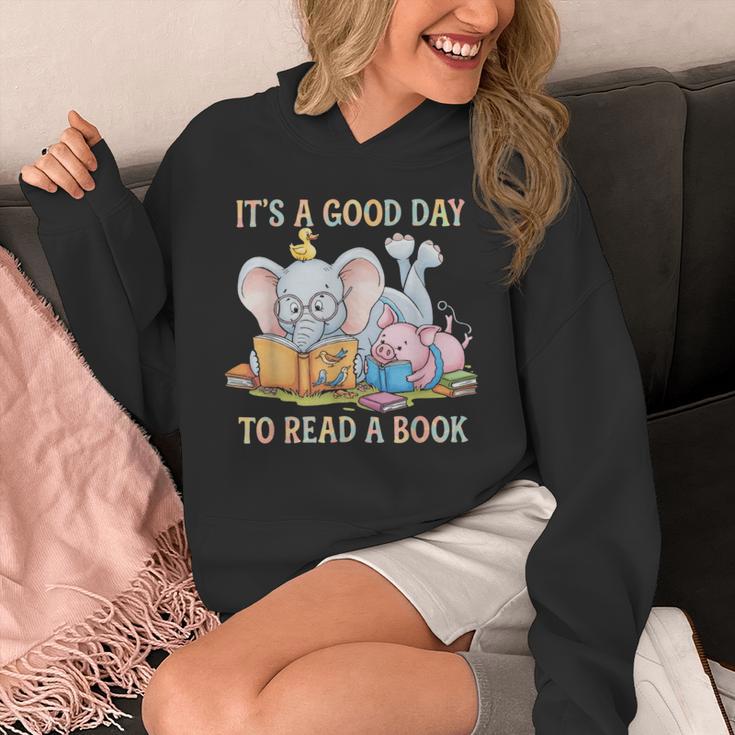 Its A Good Day To Read A Book Cute Pig & Elephant Adventure Unisex Hoodie
