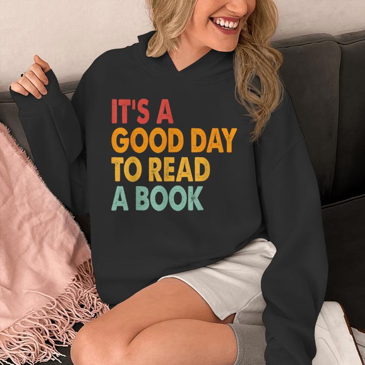 It's A Good Day To Read A Book Retro Vintage Teacher Unisex Hoodie