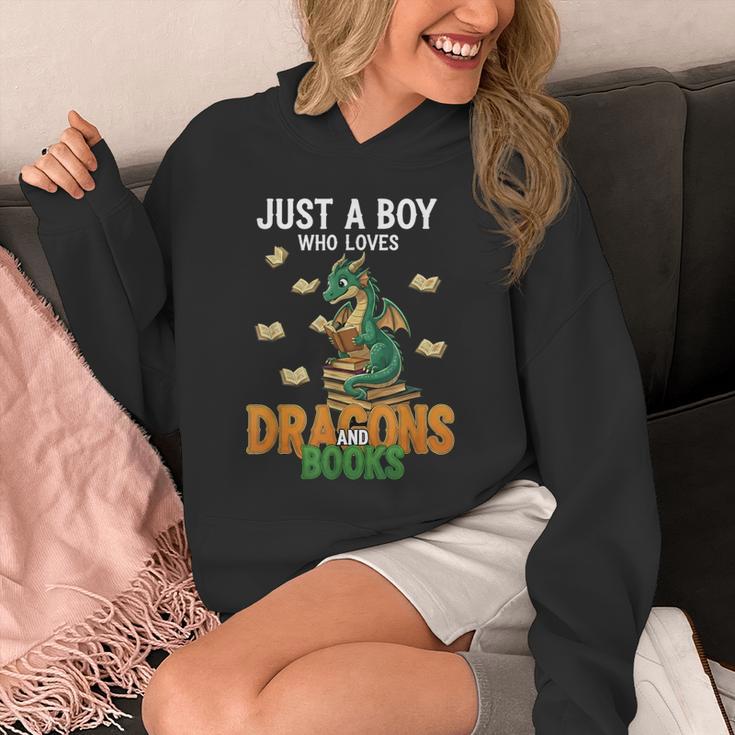 Just a Boy Who Loves Dragons And Books Reading Dragon Unisex Hoodie
