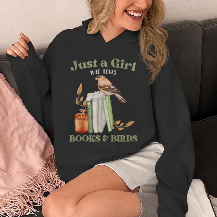 Just a Girl Who Loves Books And Birds Book Reading Bird Love Unisex Hoodie