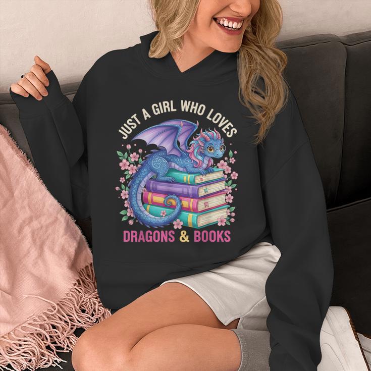 Just a Girl Who Loves Dragons And Books Dragon Reading Unisex Hoodie Just a Girl Who Loves Dragons And Books Dragon Reading Unisex Hoodie
