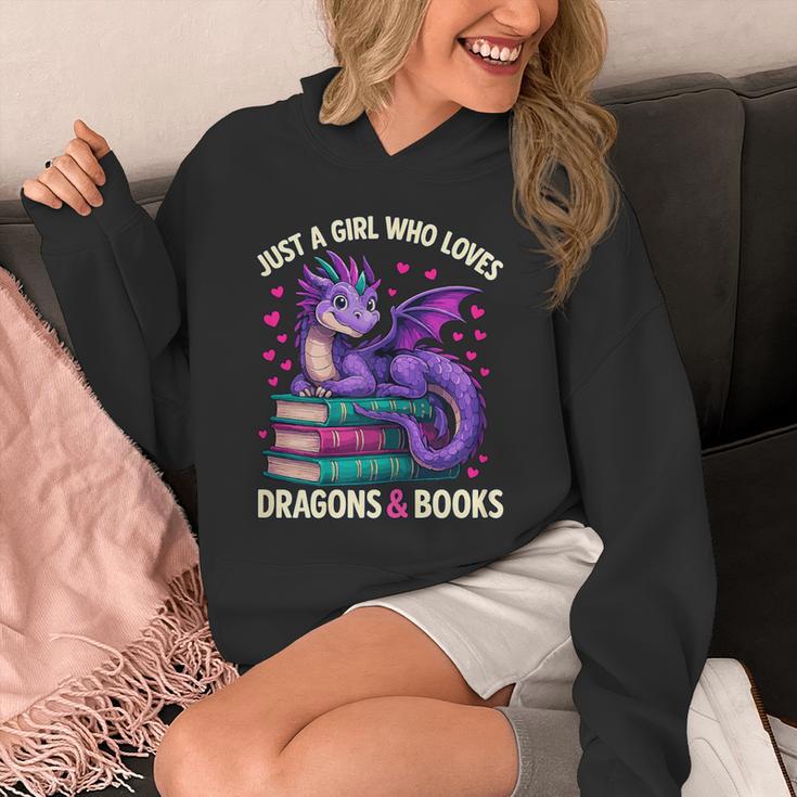 Just a Girl Who Loves Dragons And Books Reading Unisex Hoodie Just a Girl Who Loves Dragons And Books Reading Unisex Hoodie
