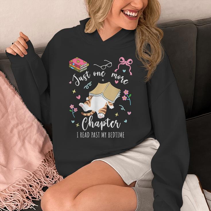 Just One More Chapter I Read Past My Bedtime Cat Book Lover Unisex Hoodie
