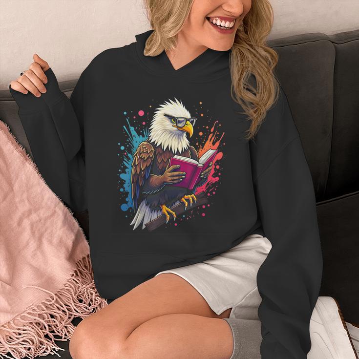 Kawaii Eagle Reads Book Reading Library Book Bookworm Unisex Hoodie
