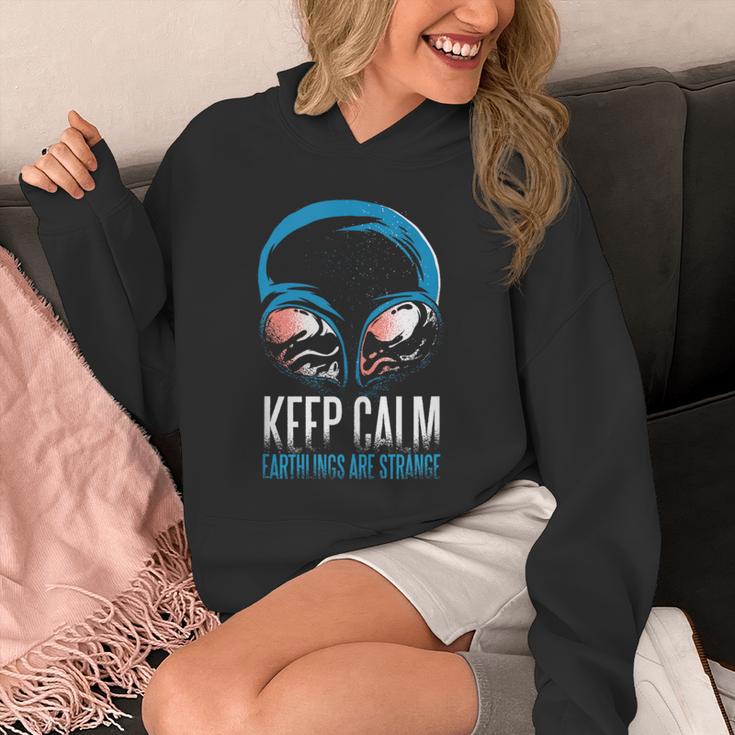 Keep Calm Earthlings Are Strange Alien Introvert Unisex Hoodie Keep Calm Earthlings Are Strange Alien Introvert Unisex Hoodie