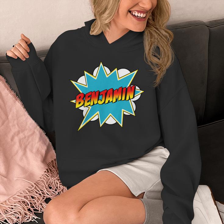 Kids Boys Benjamin Name Personalized Superhero Comic Book Unisex Hoodie