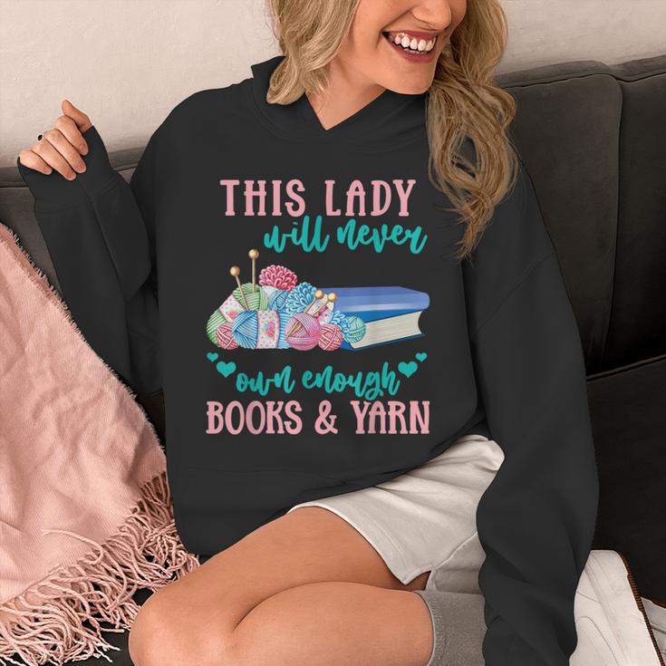 THIS LADY Will Never Own Enough BOOKS & YARN Unisex Hoodie
