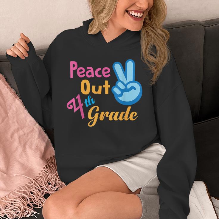 Last Day Of School Peace Out Grade 4 Graduation Kids Unisex Hoodie
