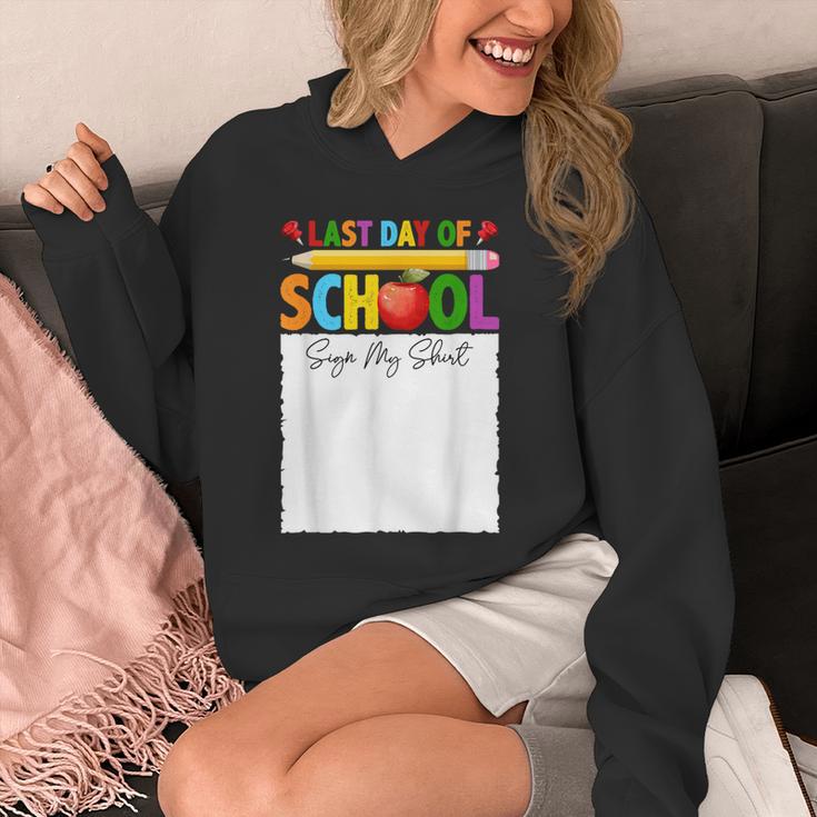 Last Day Of School Sign My Shirt Autograph Graduation Unisex Hoodie