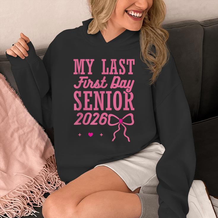 My Last First Day Senior 2026 Coquette Pink Bow Graduation Unisex Hoodie