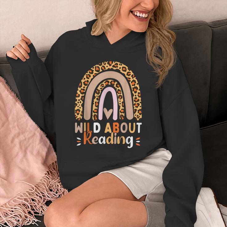 Leopard Teacher Wild About Reading Books Reader Librarian Unisex Hoodie