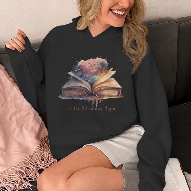 Let The Adventures Begin Book Lovers Magical Whimsical Art Unisex Hoodie