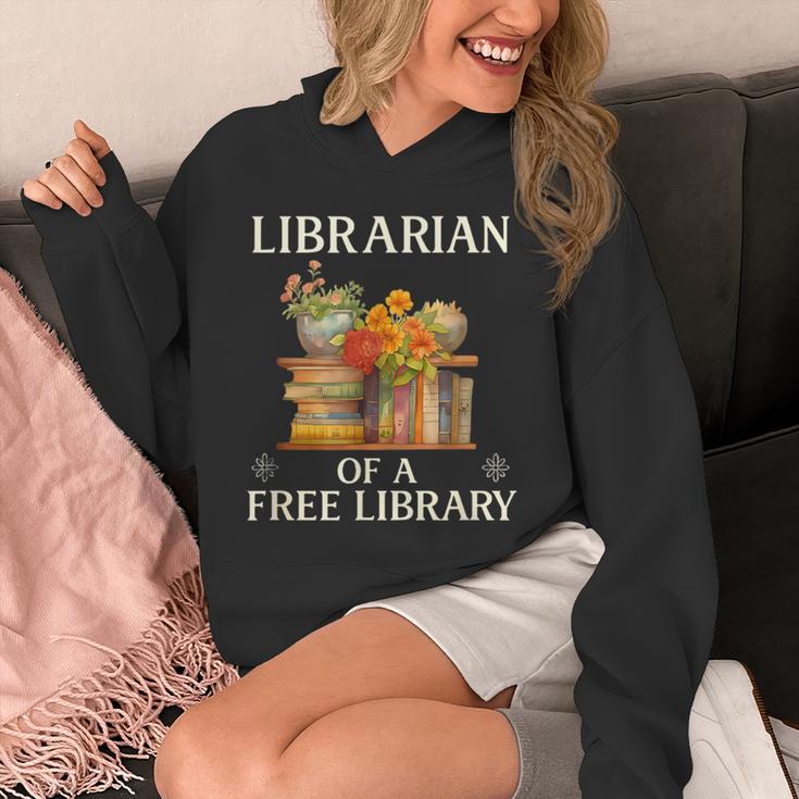 Librarian Of a Free Library Floral Book Lover Unisex Hoodie