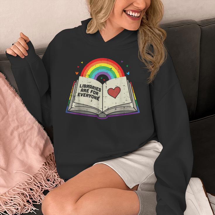 Libraries Are For Everyone Book LGBTQ Ally Gay Pride Month Unisex Hoodie
