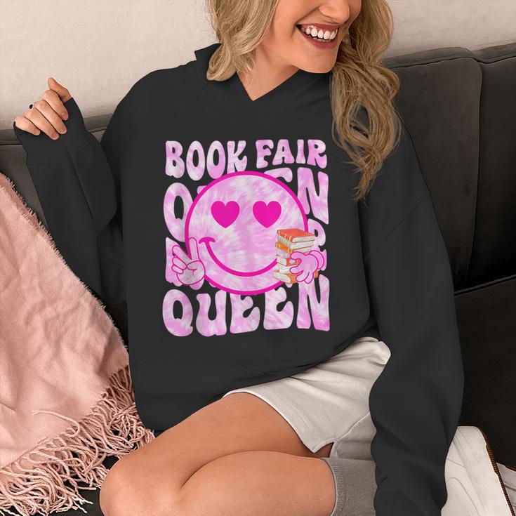 Library Book Fair Queen Vibe Groovy Tie Dye School Reading Unisex Hoodie Library Book Fair Queen Vibe Groovy Tie Dye School Reading Unisex Hoodie