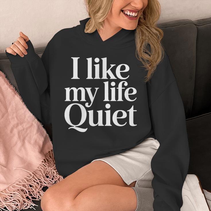 I Like My Life Quiet Introvert Minimal Quote Unisex Hoodie I Like My Life Quiet Introvert Minimal Quote Unisex Hoodie