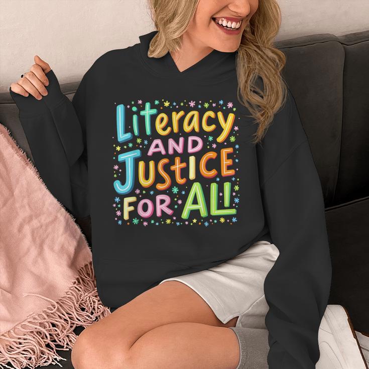 Literacy And Justice For All Protect Banned Books Library Unisex Hoodie