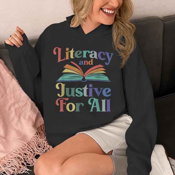 Literacy Justice For All Stop Book Banning Protect Librarian Unisex Hoodie